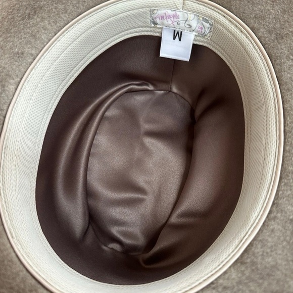 Free People Cassidy Stone Wool Hat – Taupe Ombre Wide Brim - Picture 4 of 4